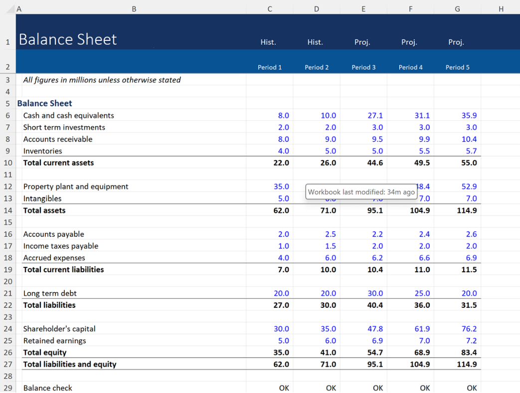  Balance sheet and Income Statement