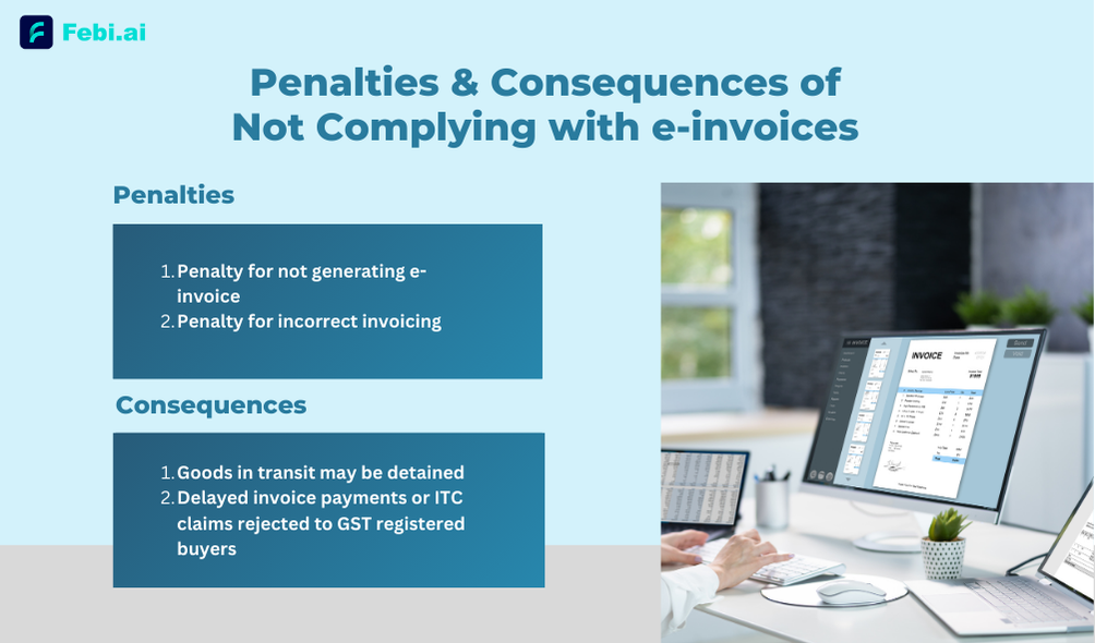 penalties & consequences of not complying with e-invoices