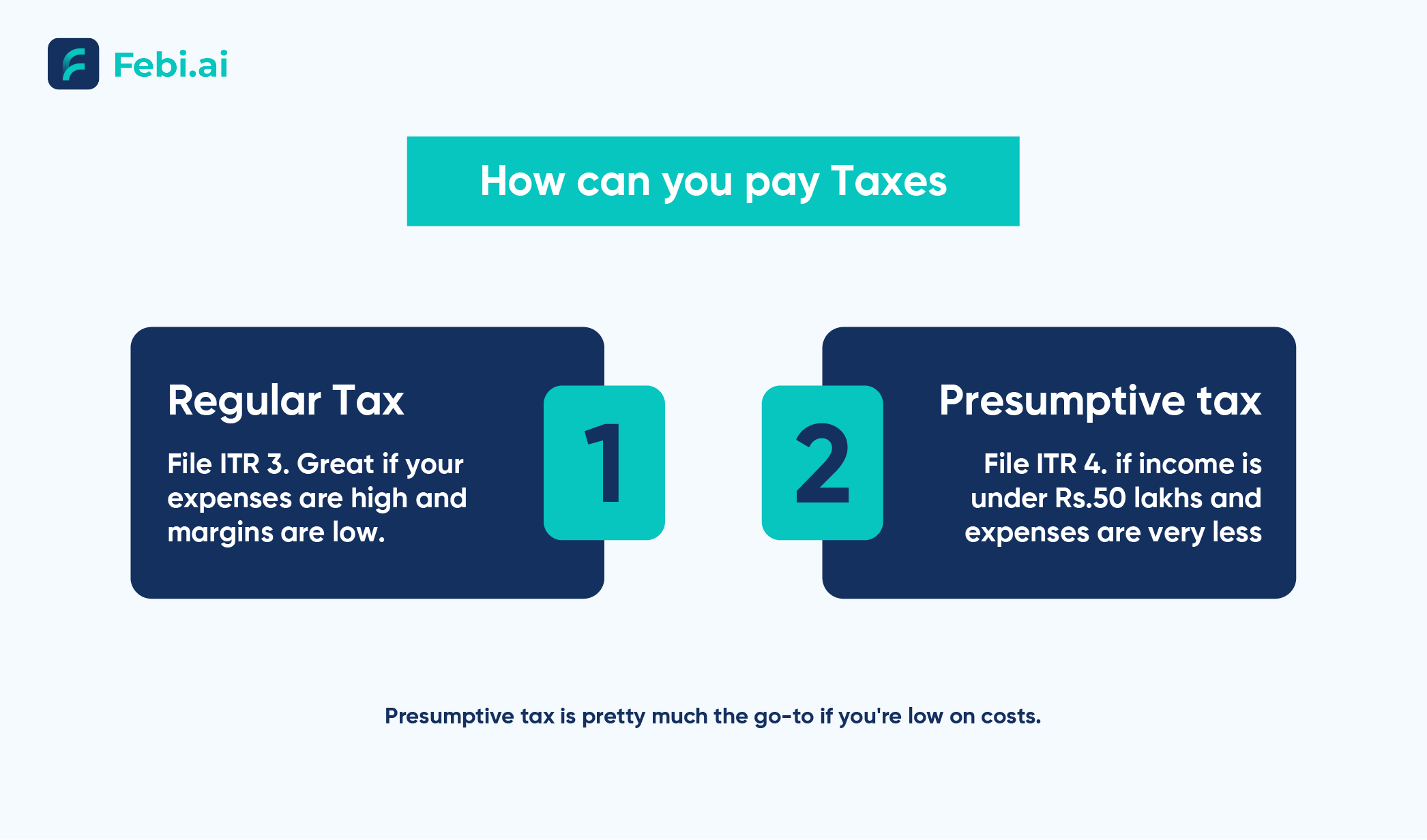 Pick your tax route